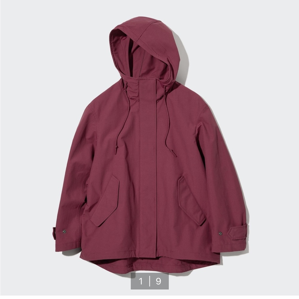 UNIQLO NEW COTTON BLEND PARKA RED SIZE XS